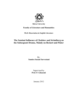 The Seminal Influence of Chekhov and Strindberg on the