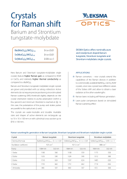 Barium and Strontium tungstate-molybdate crystals