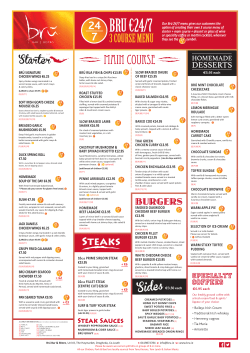 br&uacute; signature chicken wings &euro;6.25 breaded garlic