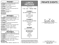 party packages - Luca`s | Flemington, NJ