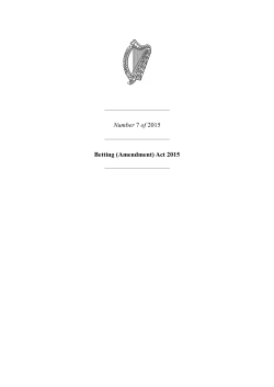 Betting (Amendment) Act 2015