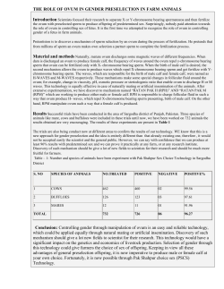 THE ROLE OF OVUM IN GENDER PRESELECTION IN