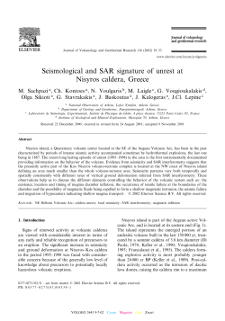 Seismological and SAR signature of unrest at Nisyros caldera, Greece
