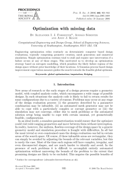 Optimization with missing data