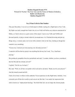 Shabbos Hagadol Drasha 5775 Wicked Or Worthy