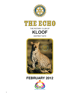 february 2012 - Rotary Kloof