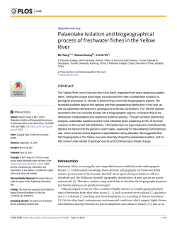 Palaeolake isolation and biogeographical process of
