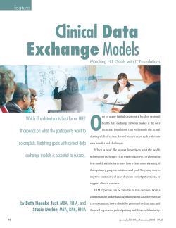 Clinical Data Exchange Models