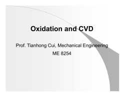 Oxidation and CVD
