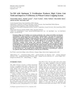 No-Till with Optimum N Fertilization Produces High Cotton Lint Yield