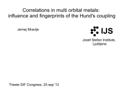 Correlations in multi orbital metals: influence and fingerprints of the