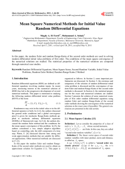 Mean Square Numerical Methods for Initial Value Random