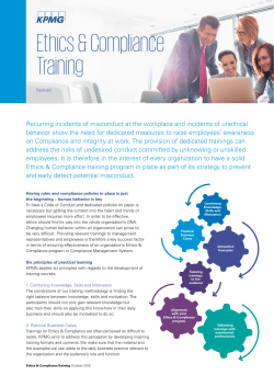Ethics and Compliance Training