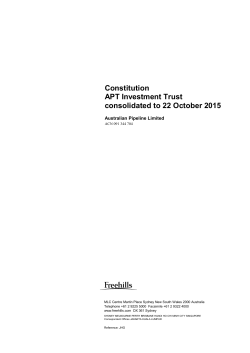 Consolidated Constitution for APT Investment Trust