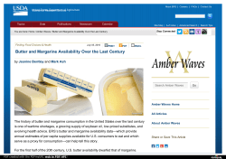 Butter and Margarine Availability Over the Last