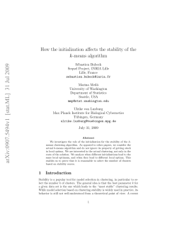 How the initialization affects the stability of the k