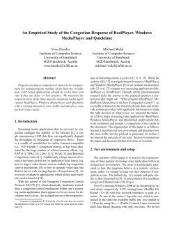 An Empirical Study of the Congestion Response of RealPlayer