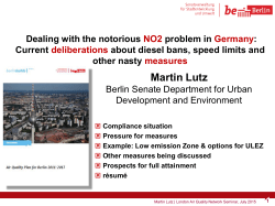 Dealing with notorious NO2 problem in Germany