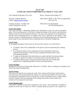 fall 2015 - The Department of City and Regional Planning