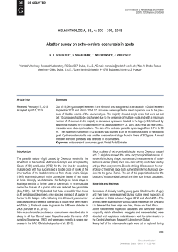 Abattoir survey on extra-cerebral coenurosis in goats