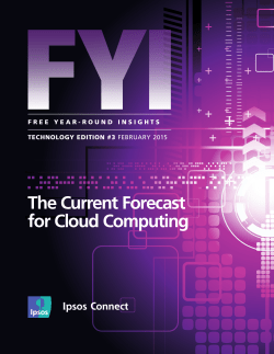 The Current Forecast for Cloud Computing
