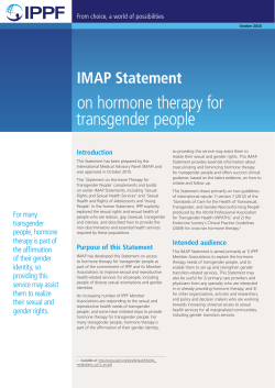 on hormone therapy for transgender people