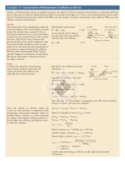 PWE 7-2: Conservation of Momentum