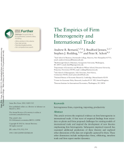 The Empirics of Firm Heterogeneity and International Trade