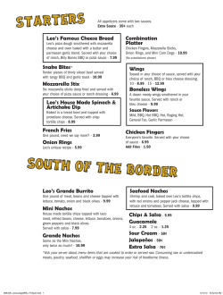 Leo`s Famous Cheese Bread Snake Bites * Mozzarella Stix Leo`s