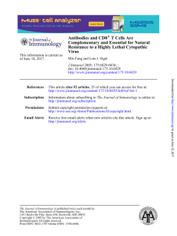 Antibodies and CD8 - The Journal of Immunology
