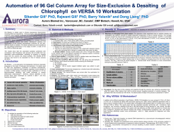 Automation of 96 Gel Column Array for Size