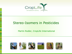 Stereo isomers in pesticides