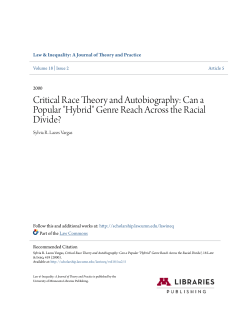 Critical Race Theory and Autobiography: Can a Popular "Hybrid