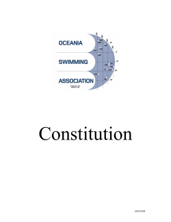 Oceania Swimming Association Constitution