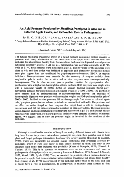 An Acid Protease Produced by Monilinia fructigena in