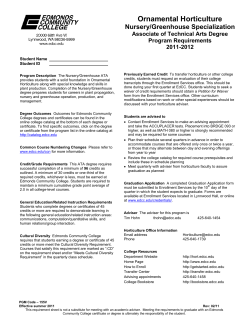 Ornamental Horticulture - Edmonds Community College