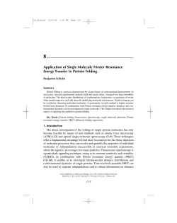 Application of Single Molecule F&ouml;rster Resonance Energy Transfer