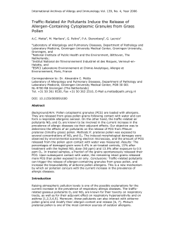 Traffic-Related Air Pollutants Induce the Release of Allergen