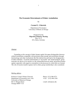 the economic determinants of ethnic assimilation