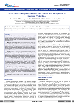 Toxic Effects of Cigarette Smoke and Alcohol on Concept uses of