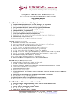 10 Module Format - Sensorimotor Psychotherapy Institute