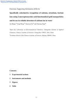 Specifically colorimetric recognition of calcium, strontium, barium