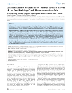 Location-Specific Responses to Thermal Stress in Larvae of the
