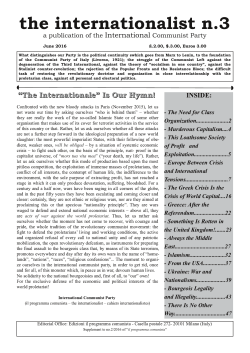 the internationalist n.3 - Partito Comunista Internazionale