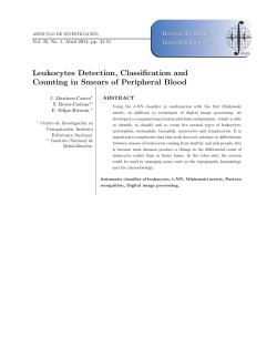 Detecci&oacute;n, Clasificaci&oacute;n y Conteo de Leucocitos en Frotis de