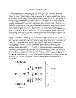 CH 342 Handin Homework 8 1. Sketch the qualitative molecular