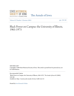 Black Power on Campus: the University of Illinois, 1965-1975