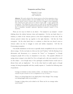 Temptation and Easy Virtue