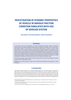 investigation of dynamic properties of vehicle in various friction