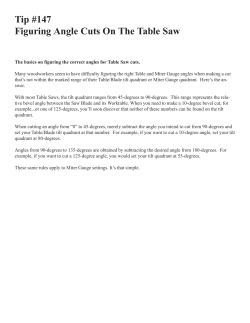 Tip #147 Figuring Angle Cuts On The Table Saw